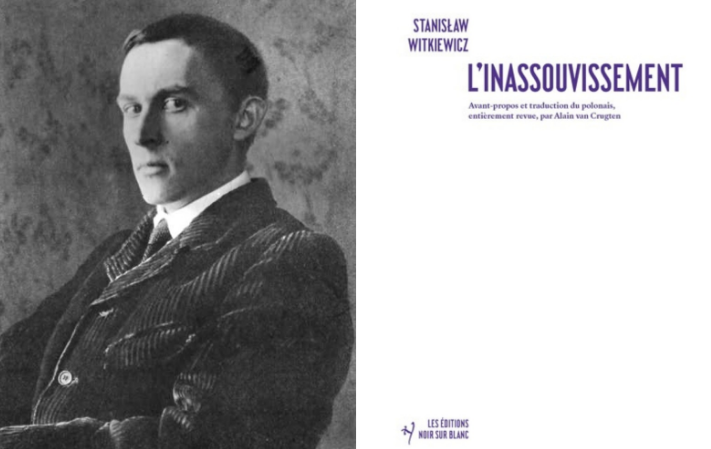 Stanisław Ignacy Witkiewicz, 1912/Wikimedia Commons; okładka "L’Inassouvissement', Noir sur Blanc
