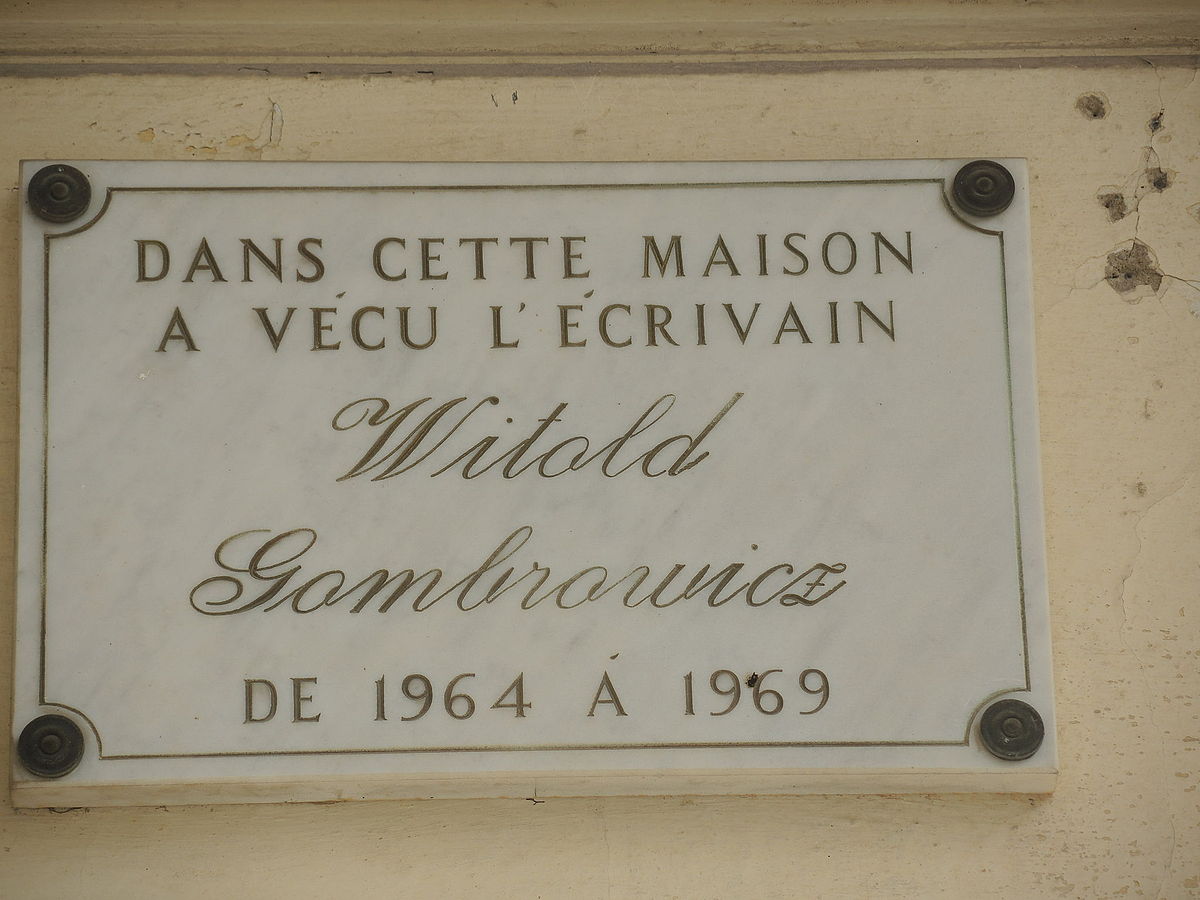 Tablica pamiątkowa na Villi Alexandrine (Vence), w której od października 1964 do marca 1969 mieszkał Witold Gombrowicz, fot. Bossowski, wikimedia (na licencji CC BY-SA 3.0)