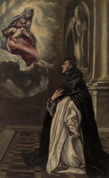 El Greco: Adoracja Madonny z Dzieciątkiem przez św. Jacka (1614), fot. wikimedia (domena publiczna)