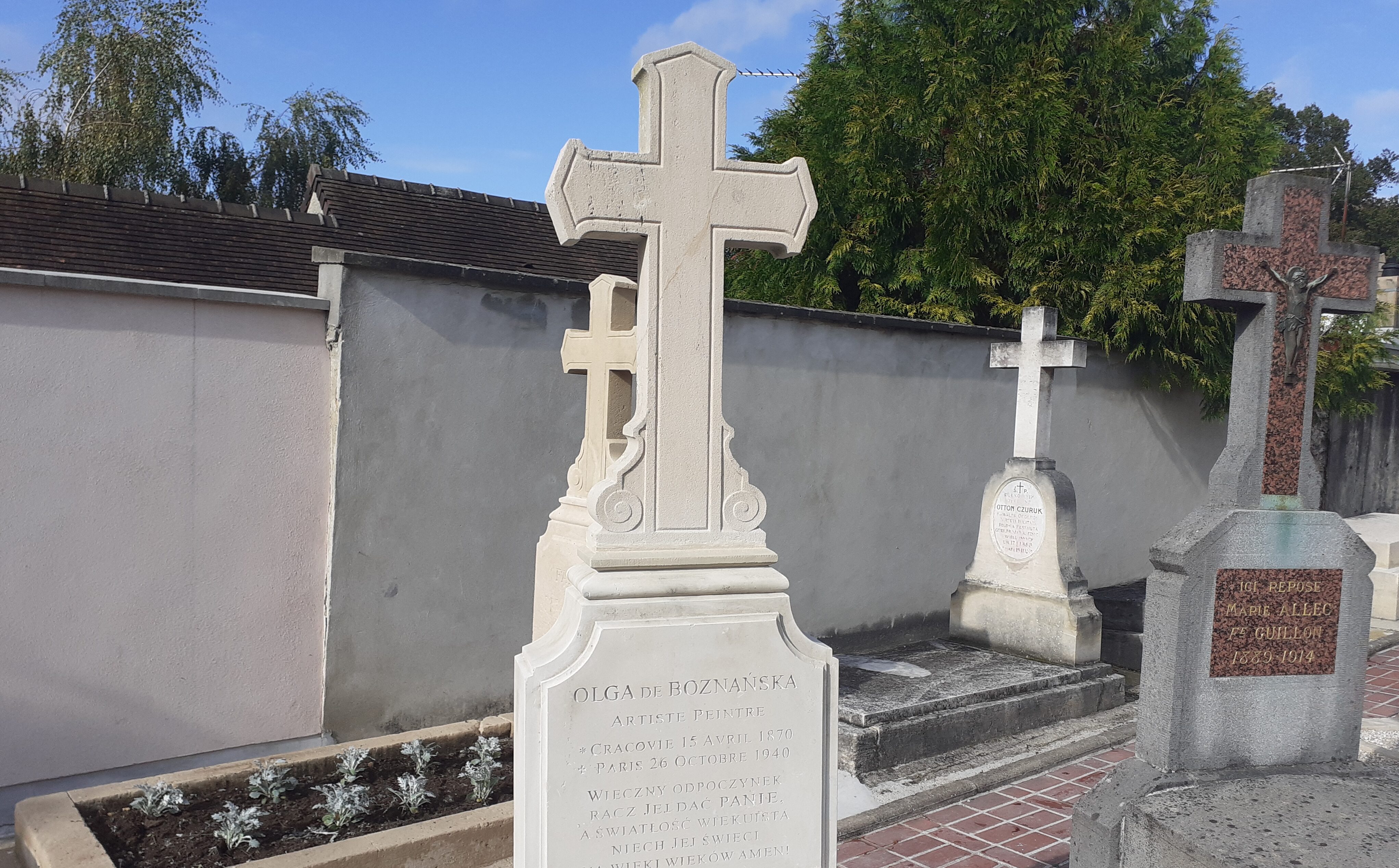 Grób malarki Olgi Boznańskiej na cmentarzu Montmorency, fot. polskiFR