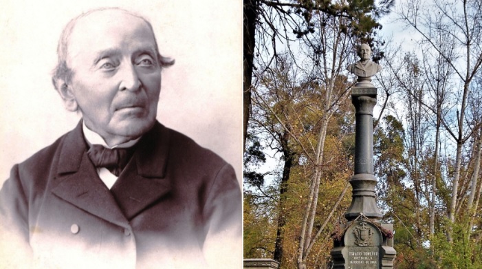 Ignacy Domeyko (1888) i jego pomnik na cmentarzy w Santiago de Chile / Wikimedia Commons