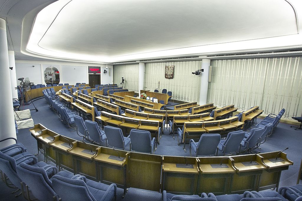 Wnętrze Senatu RP, Wikimedia Commons, CC BY-SA 3.0 pl