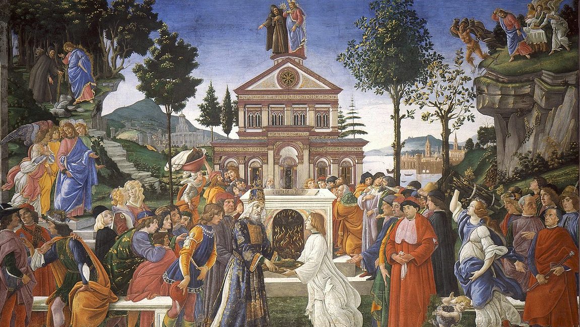 Kuszenie Chrystusa; obraz Sandra Botticellego, fot. wikimedia (domena publiczna)