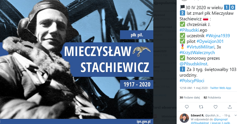 Płk Mieczysław Stachiewicz, fot. Twitter IPN