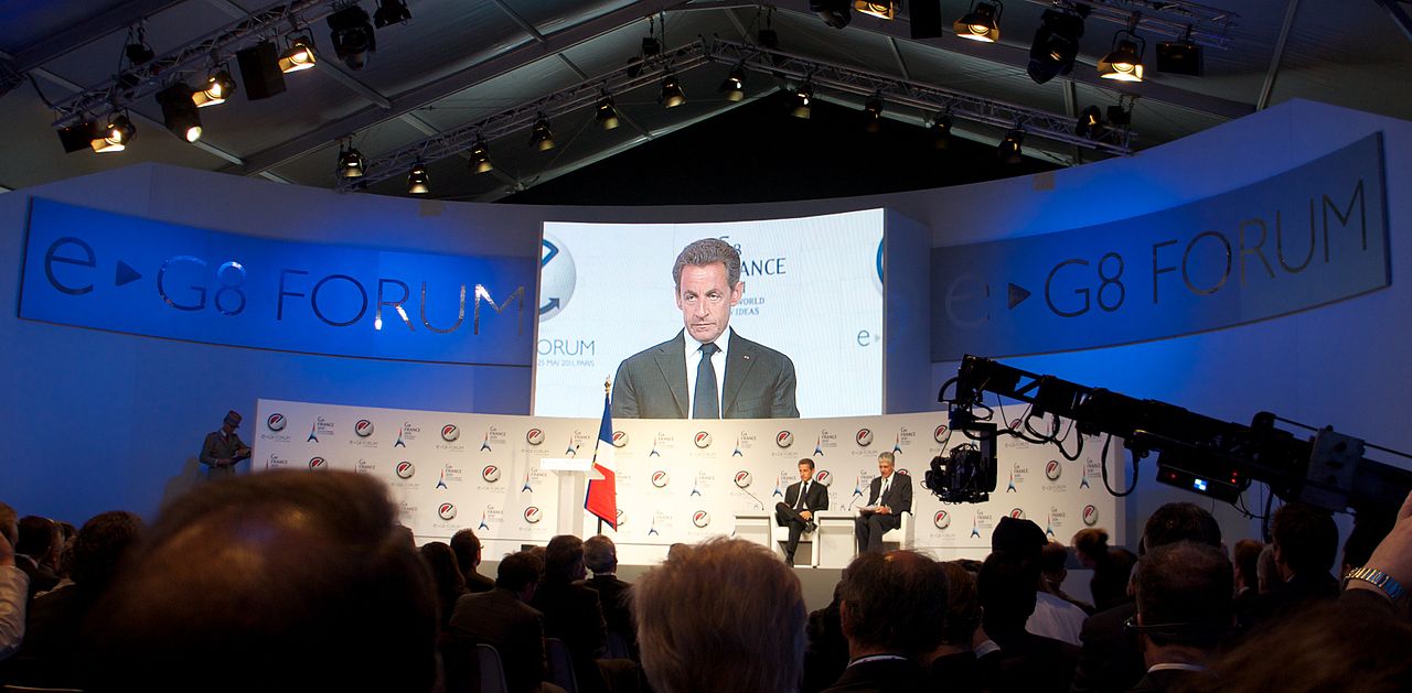 Nicolas Sarkozy addresses the E-G8 Forum in Paris in 2011, By Michel Mikiane Lévy-Provencal - https://www.flickr.com/photos/mikiane/5754738555/in/photostream/, CC BY 2.0, https://commons.wikimedia.org/w/index.php?curid=15346005