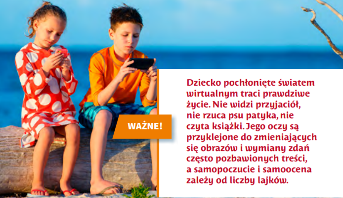 Broszura "DZIECI
W WIRTUALNEJ
SIECI" (fragment, screen)