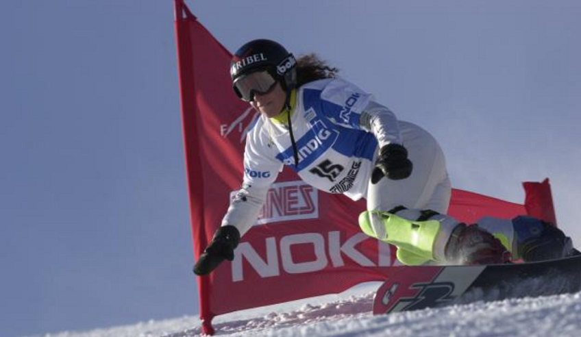 Julie Pomagalski avait remporté la Coupe du monde de snowboardcross en 2004. (J. Prévost/L'Équipe)/@lequipe (Twitter)
