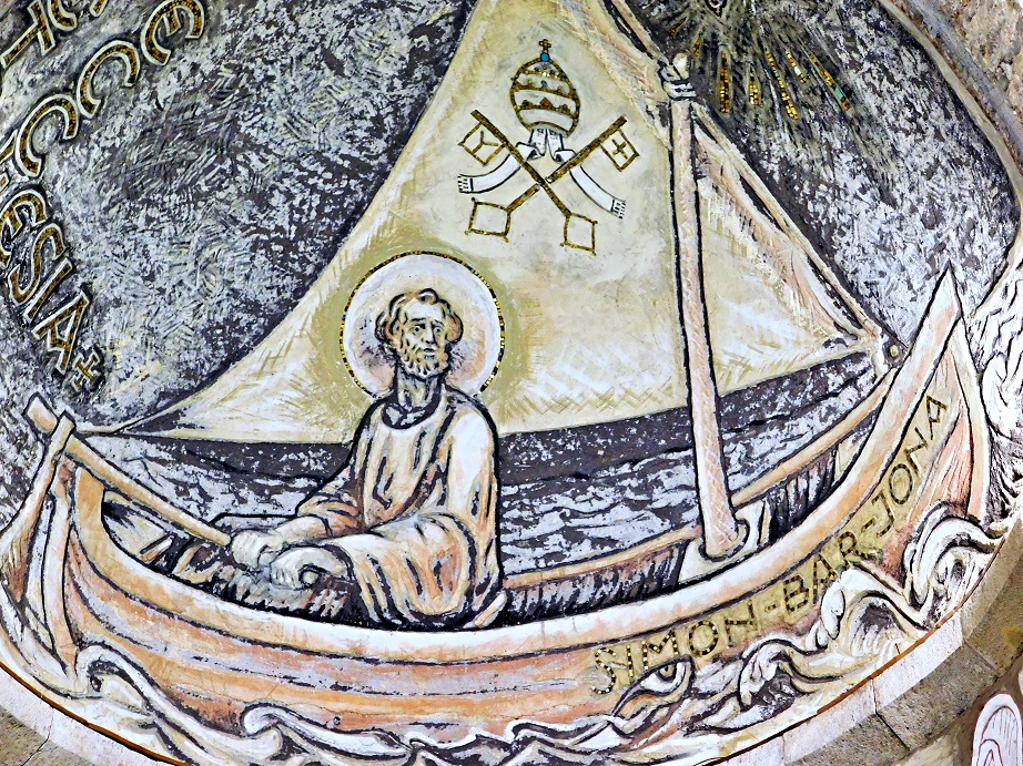 St Peter fresco in Tyberias - credit Sr. Amata CSFN