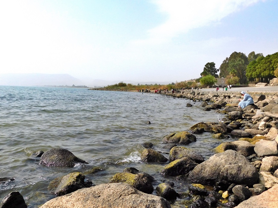 Tabgha, Jezioro Galilejskie w miejscu, gdzie Jezus często przebywał z uczniami, fot. s. Amata CSFN