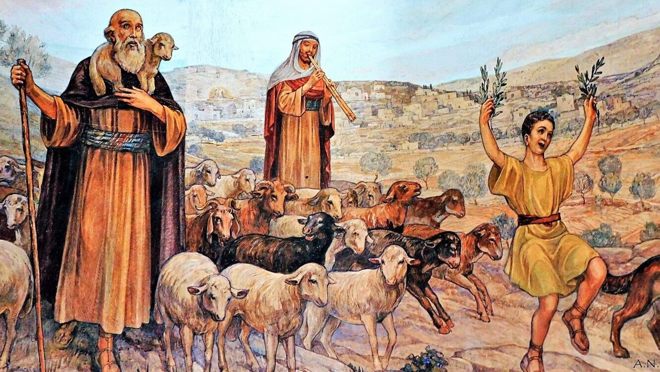 Pasterze – malowidło w kaplicy na Polu Pasterzy pod Betlejem, fot. s. Amata CSFN