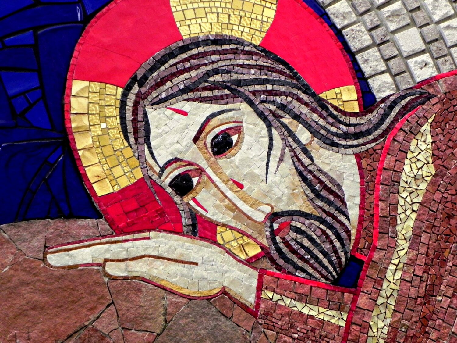 Jezus na modlitwie, mozaika o. Rupnika, Kraków, fot. s. Amata CSFN