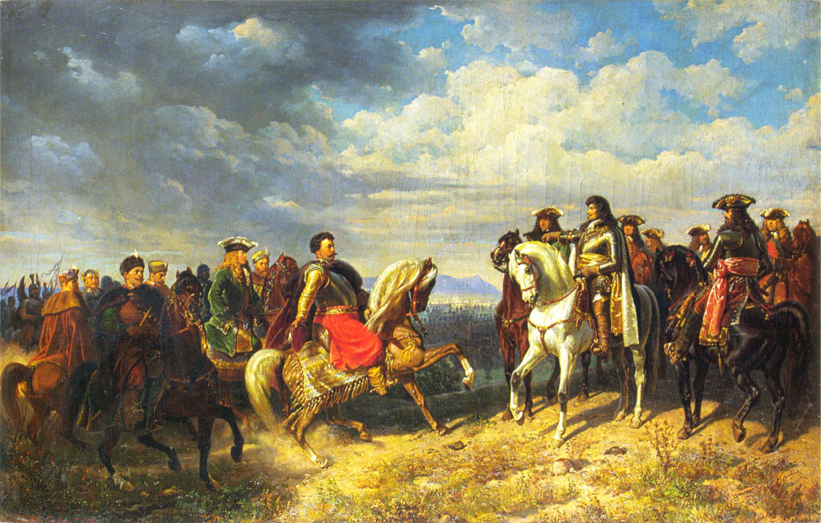 Artur Grottger, Spotkanie Jana III Sobieskiego z Leopoldem I, fot. wikimedia (domena publiczna)