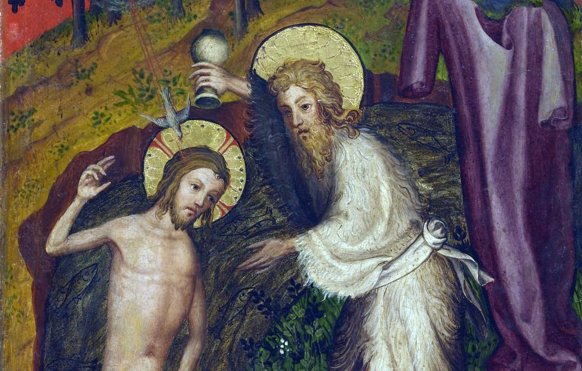 fot. Chrzest Jezusa, sztuka późnego średniowiecza, fot. licencja CC-O