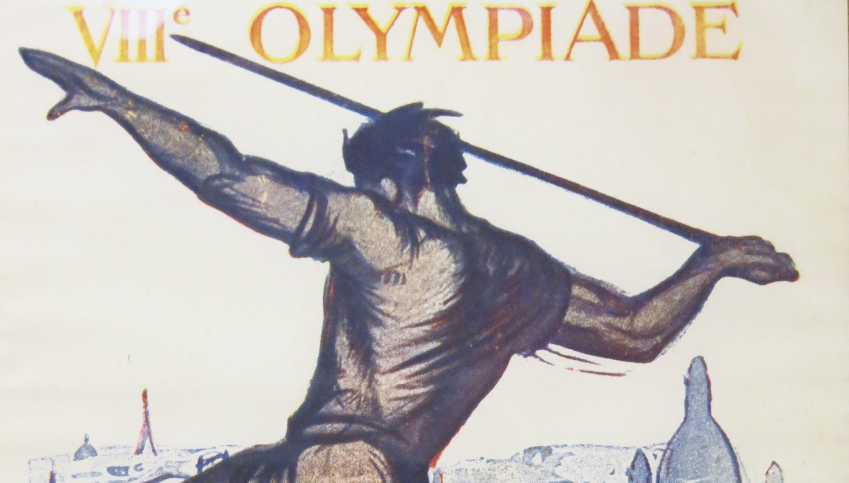 Plakat (fragment) olimpiady w Paryżu 1924, fot. wikimedia (domena publiczna)