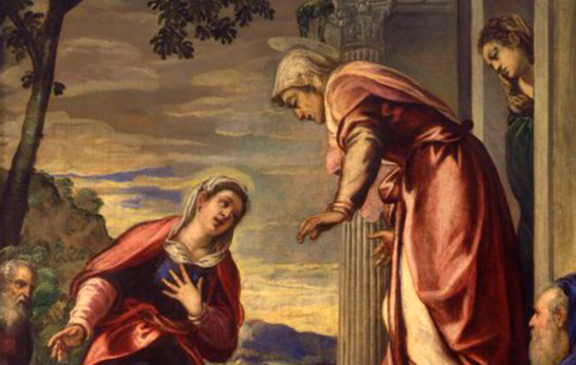 Jacopo Tintoretto, Nawiedzenie (fragment), fot. wikimedia (domena publiczna)