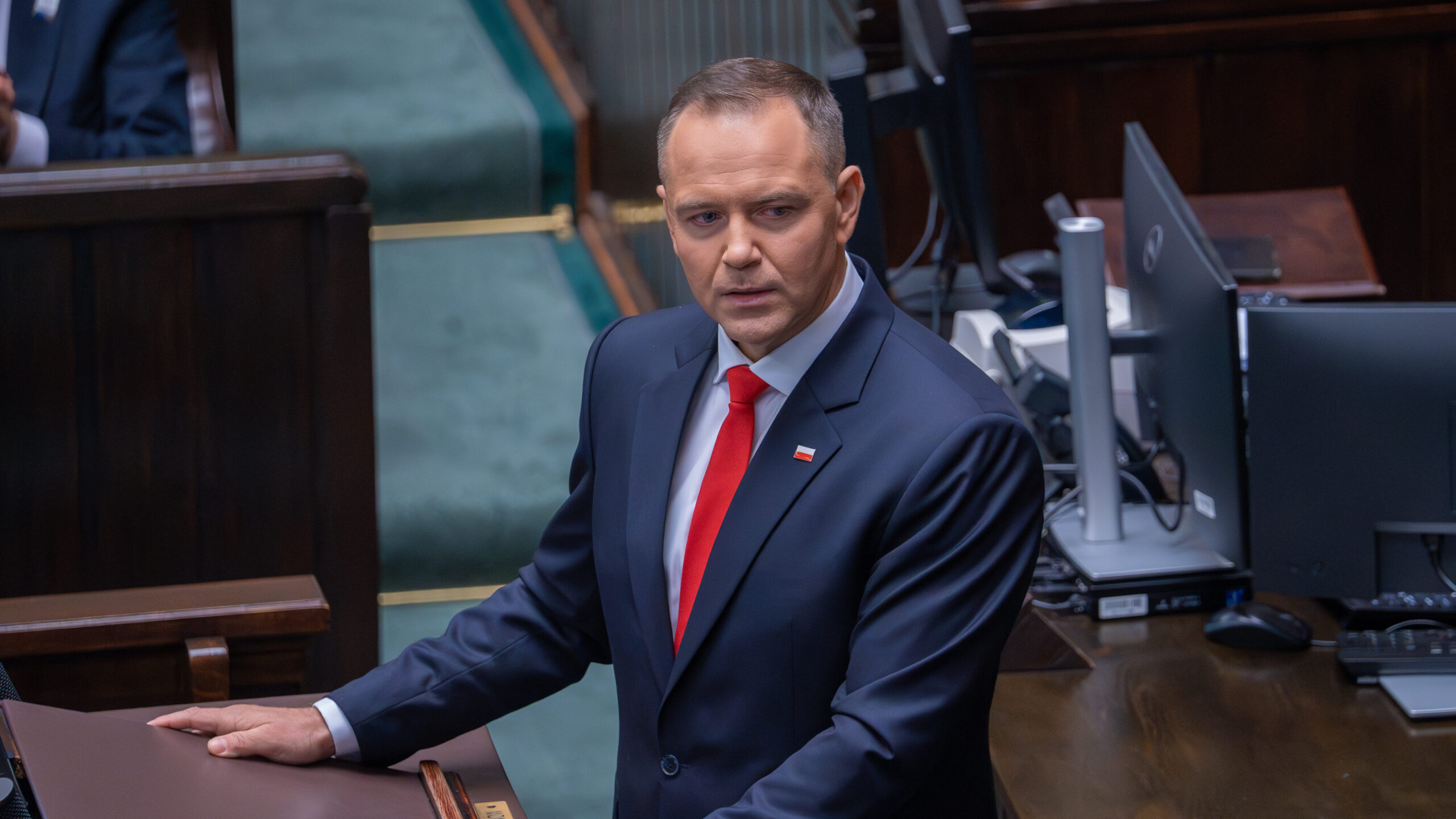 Karol Nawrocki podczas orędzia przed Zgromadzeniem Narodowym, 6 sierpnia 2025, fot. Wikimedia (domena publiczna)