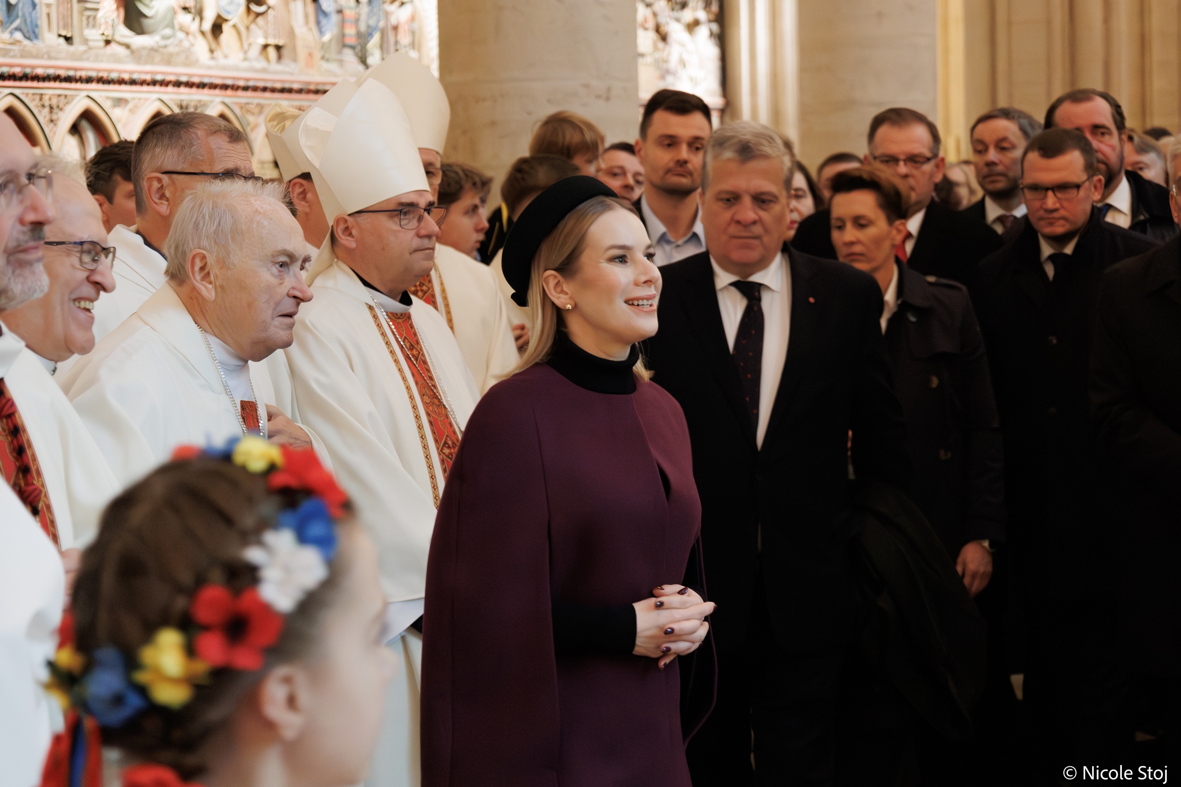 W uroczystości w Notre-Dame uczestniczyła Pierwsza Dama Marta Nawrocka