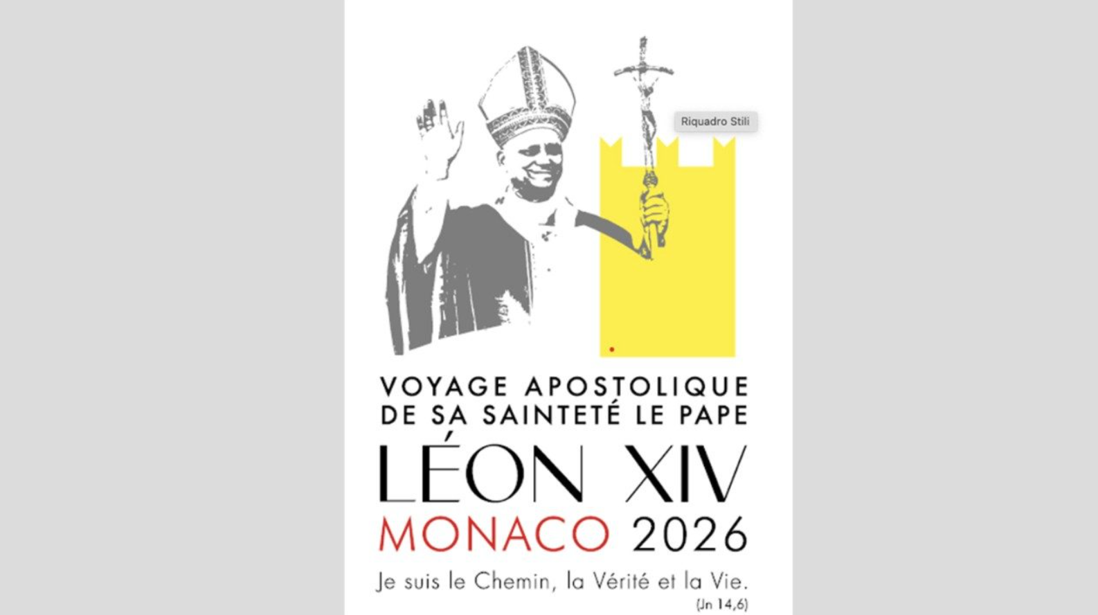 Logotyp i hasło papieskiej pielgrzymki do Księstwa Monako, fot. Vatican Media