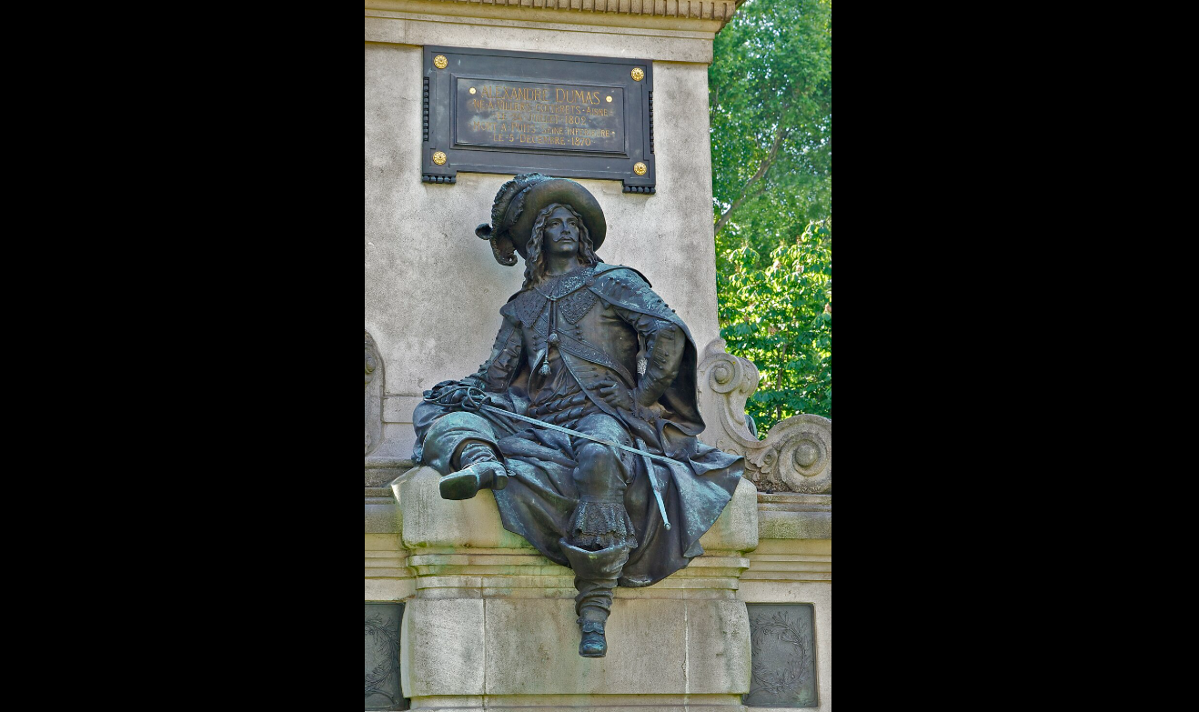 Pomnik d’Artagnana w Paryżu, fot. Autorstwa Jebulon - Praca własna, CC0, https://commons.wikimedia.org/w/index.php?curid=19534770