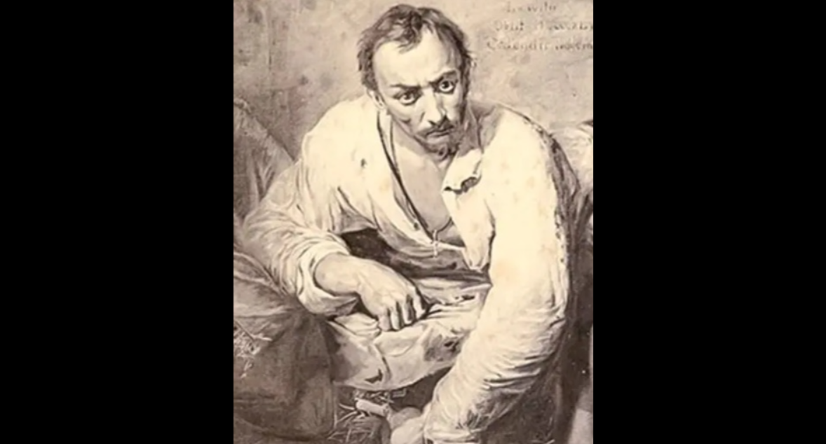 Fragment reprodukcji obrazu Śmierć Karola Levittoux autorstwa Antoniego Kozakiewicza, fot. Autorstwa Antoni Kozakiewicz - https://www.tygodnikpowszechny.pl/poslanie-karola-levittoux-35039, Domena publiczna, https://commons.wikimedia.org/w/index.php?curid=191142740